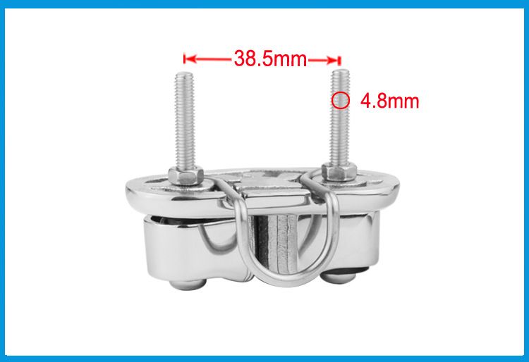 Marine Accessories Stainless Steel Cam Cleat with Wire Leading Ring Boat Cam Cleats Sailboat Kayaks Canoe Dinghy — image 4