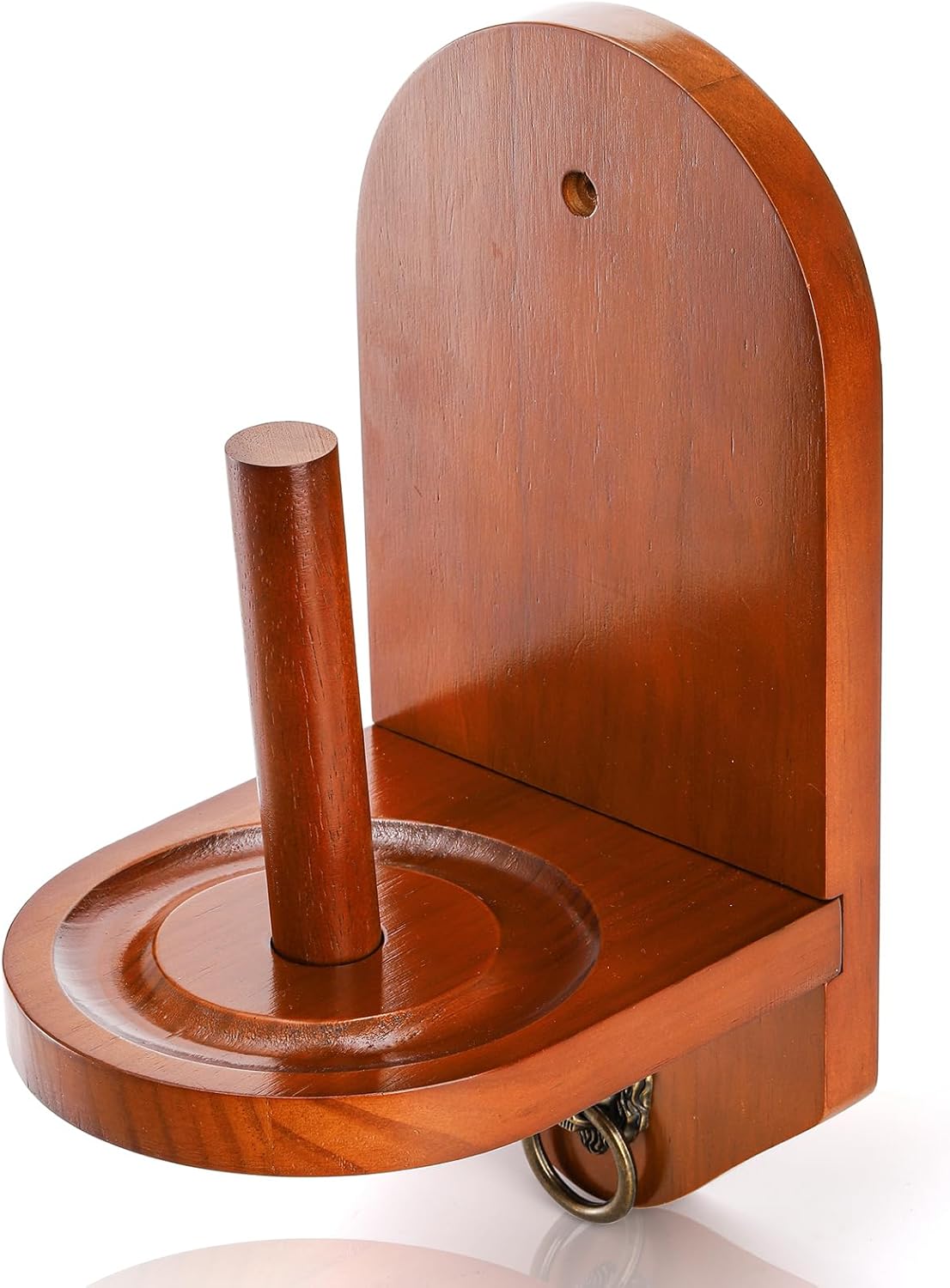 Wall Mounted Cone Chalk Holder, Solid Wood Pool Hand Billiards Table Holder with Beveled Edge and Hardware, Accessories — image 4