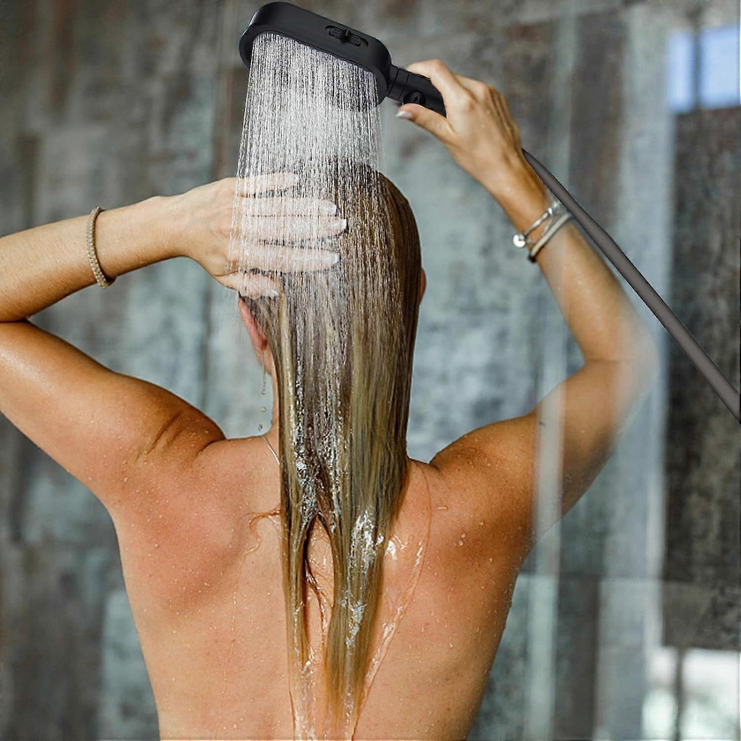 3 Modes Rain Shower Head, Handheld Pressure Boosting Sprinkler — image 2