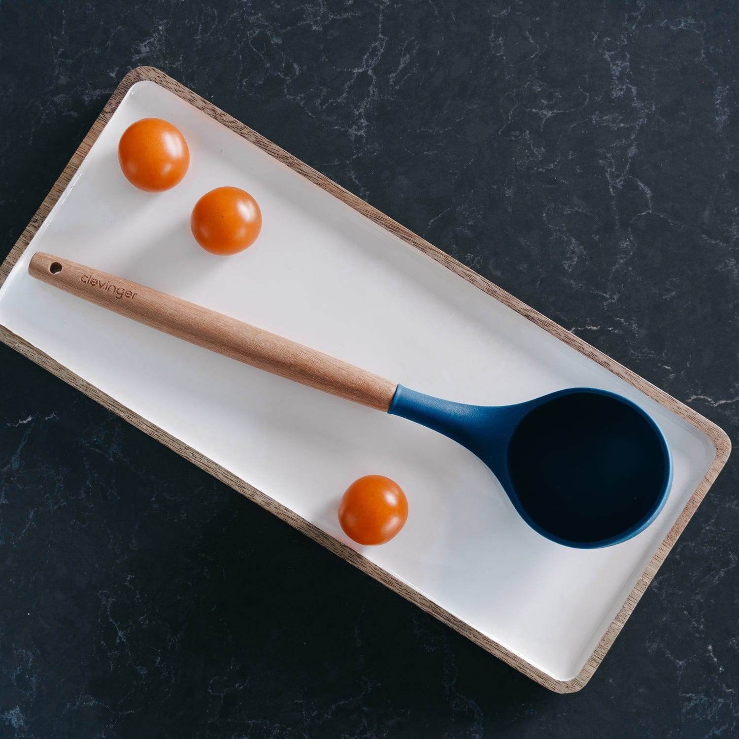 Beechwood & silicone ladle navy — image 2