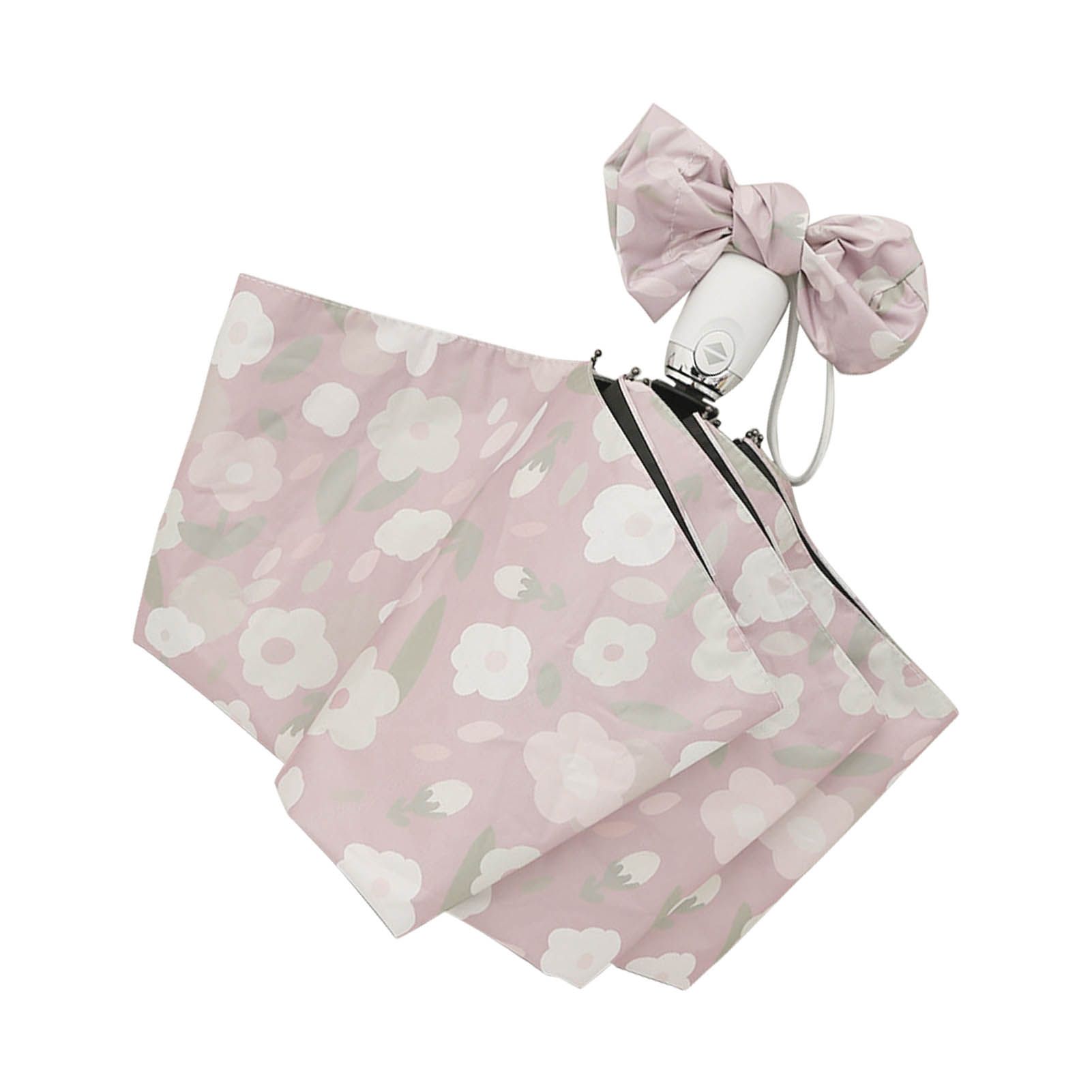Automatic Umbrella Small Flower Style Umbrella Sunshade UV Protection Folding Umbrella Sun Rain Waterproof Umbrella — image 3