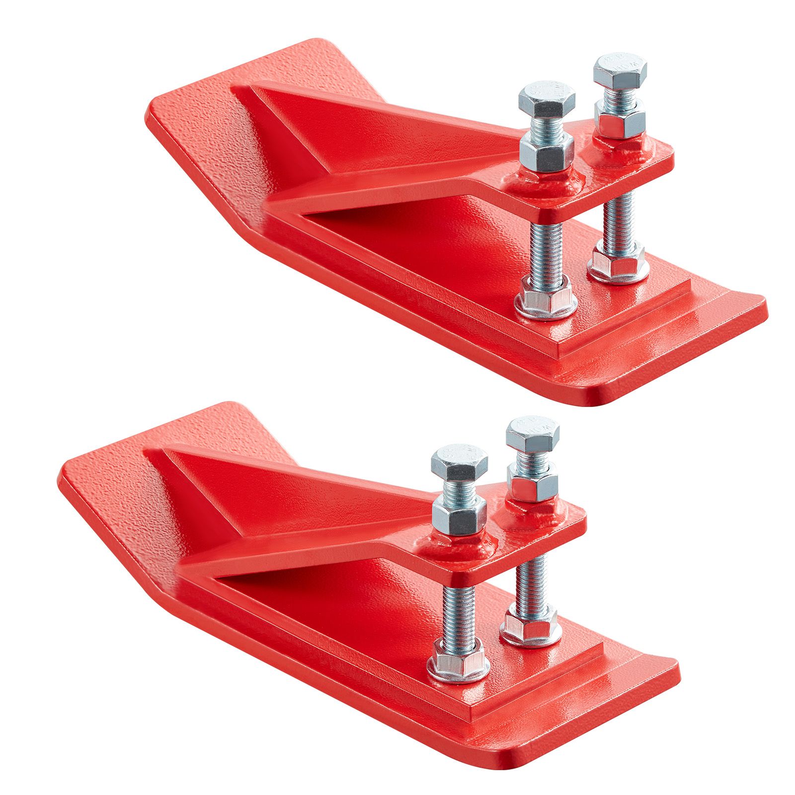 Tractor Bucket Protector, 2PCS Heavy Duty Steel Bucket Edge Protectors, Edge Tamer Anti-Skid Device with Double Hexagon Lock Nuts and Bolts, for Snow, Leave