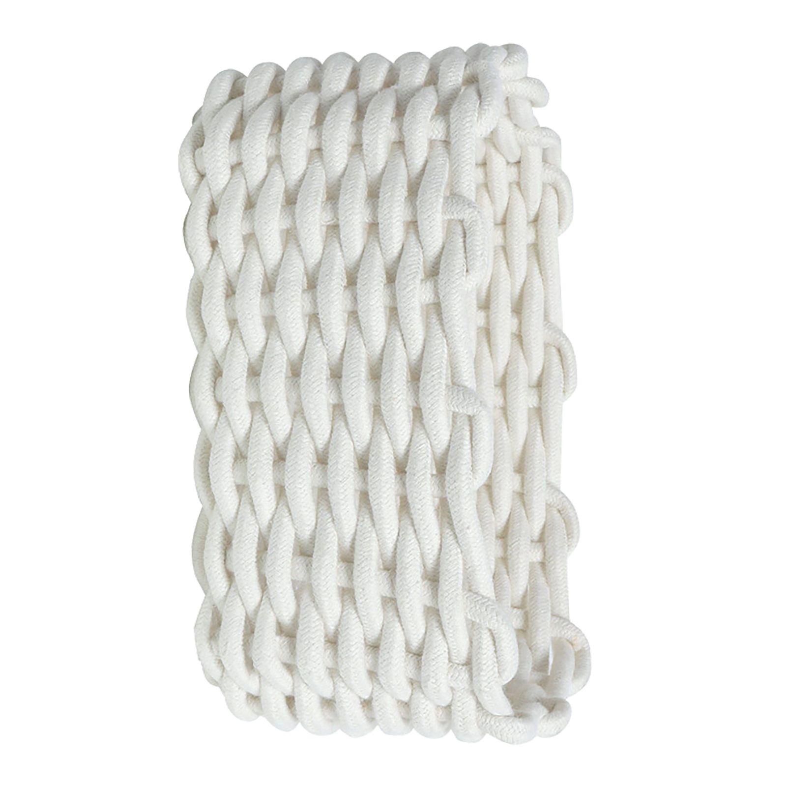 Cotton Rope Storage Basket Hand Knitting Nordic Style Desktop Storage Organizer for Key Snacks Underwear White 30x22x14cm/11.8x8.7x5.5in โ image 4