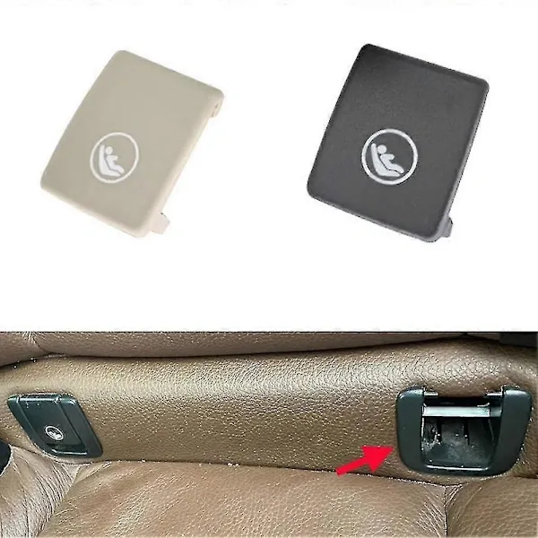 Replacement Bil Bakre Krok Isofix Skydd För V60 V90 Xc40 Xc60 S60 S90 - 2x Svart Barnsäkerhet, Made of Abs, Black Color — image 4