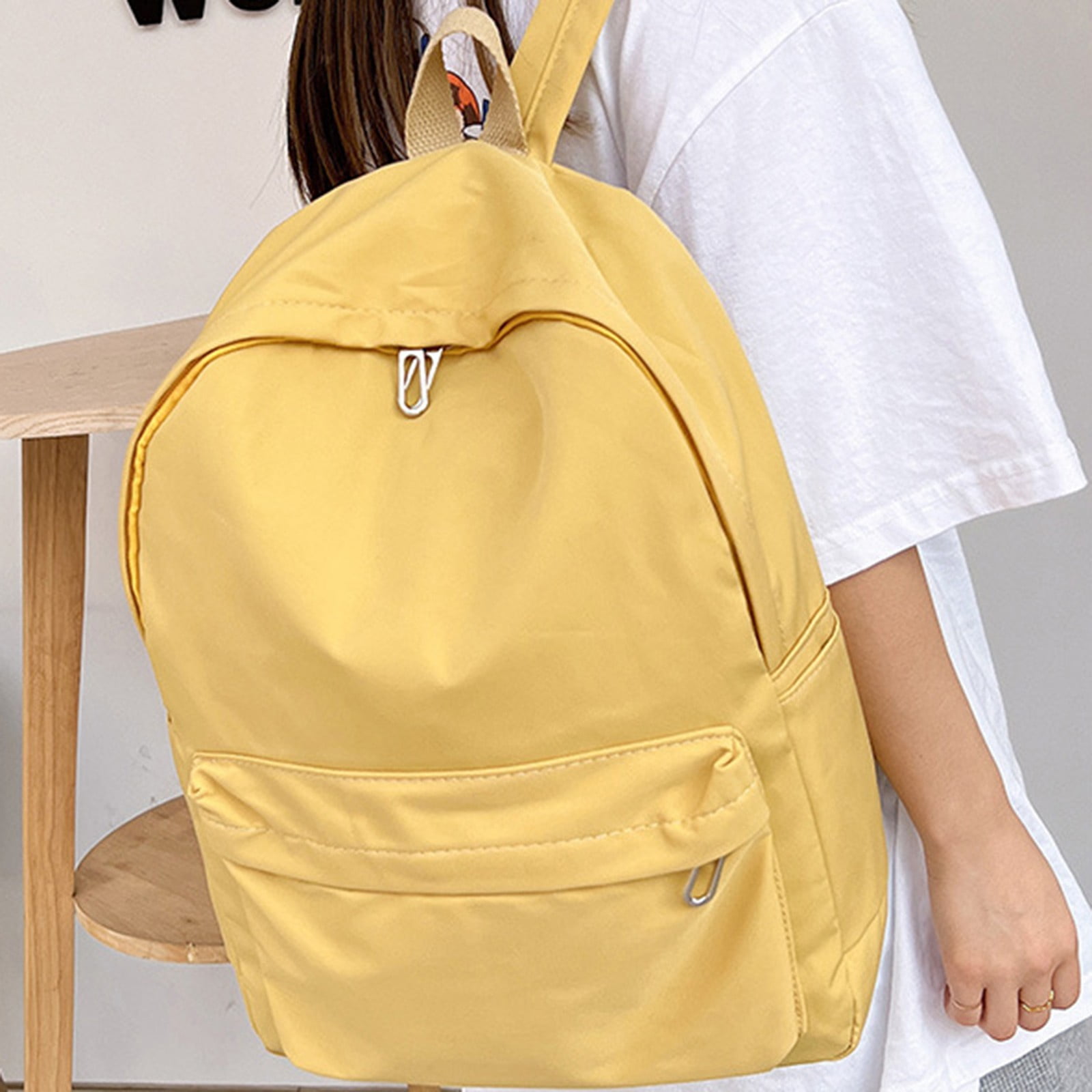 1 Piece Travel Backpack, Cute Custom BookBag with Detachable Bear, Travel Backapck for Women, Men Casual Laptop, Yellow, 21.8 × 27.9 cm — image 6