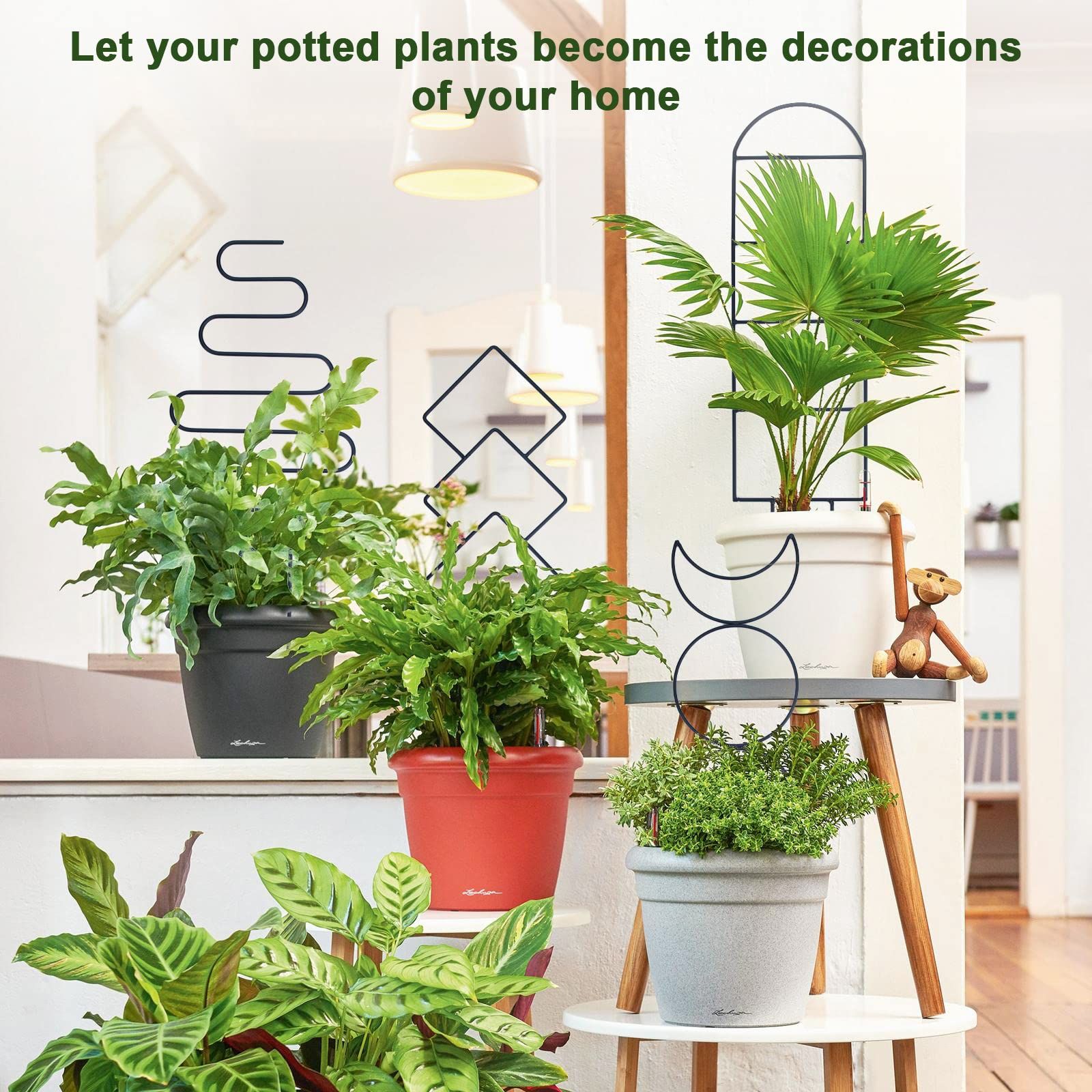 Indoor Plant Trellis for Climbing Plants, 16inch Small Garden Metal Trellis for Potted Plants Outdoor for Vine Ivy Flower 4 Pack — image 4
