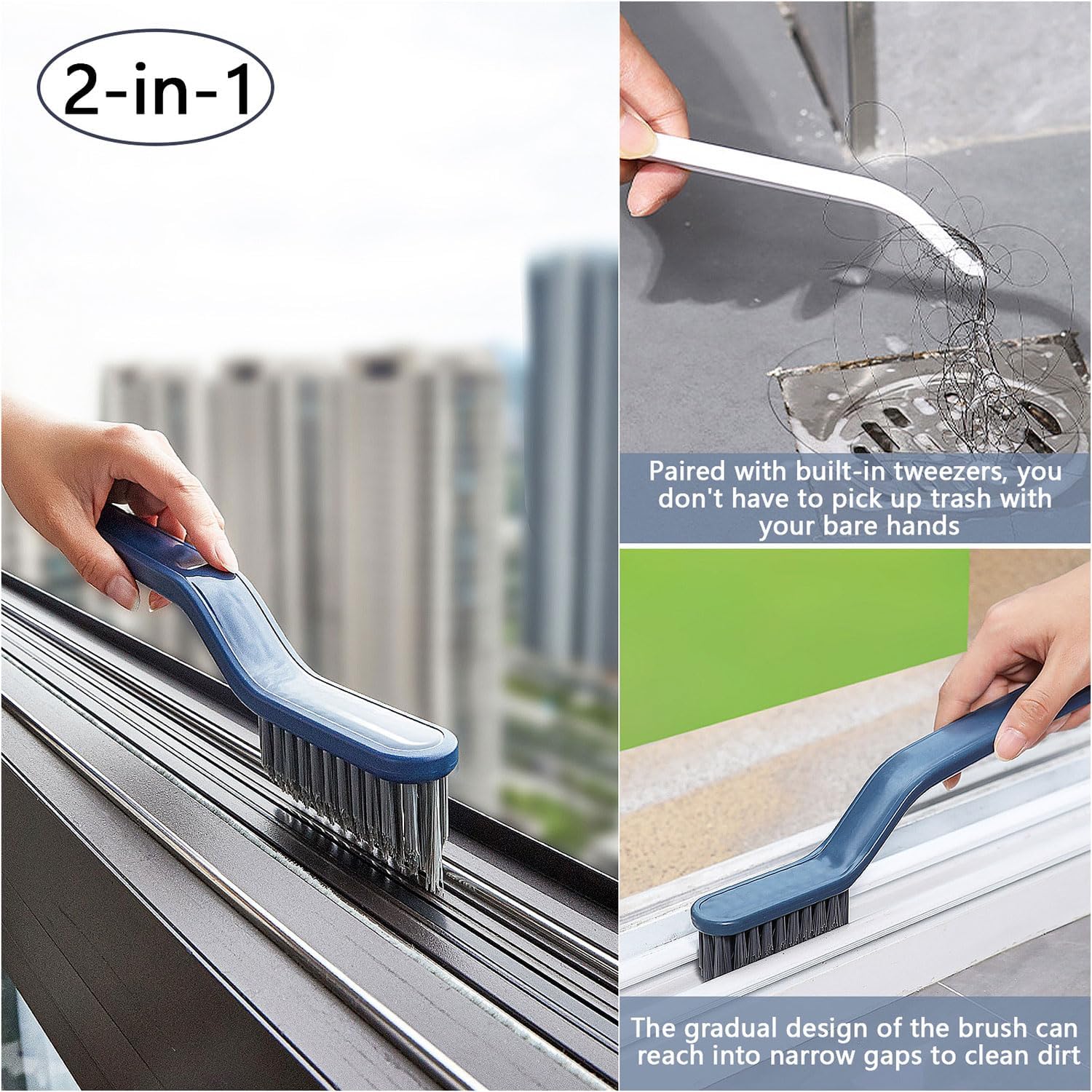 Hard Bristle Crevice Cleaning Brush - Multifunctional Gap Cleaning Brush, Cleaning Tools for Household Use, Home, Kitchen, Bathroom, Window, Vehicle, Faucets — image 3