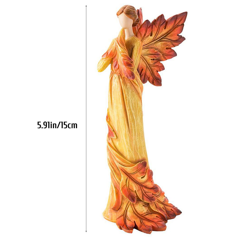 Autumn Angel Statue Sculpture Angel Wing Resin Ornament Garden Office Decoration Vintage Home Decor โ image 2