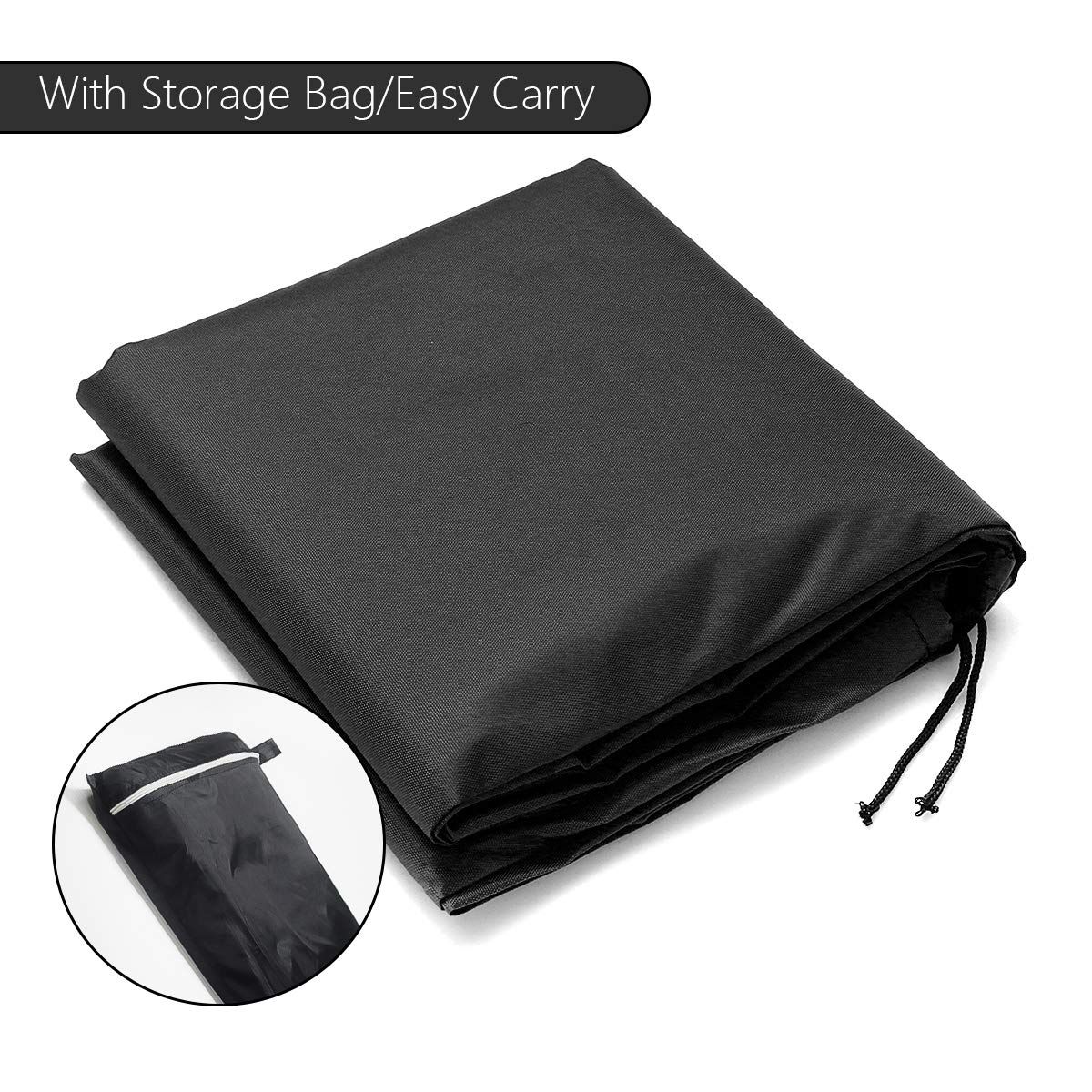 Waterproof BBQ Cover, Black Large Outdoor Gas Grill Cover,UV,Dust,Rip,Fade Weather Resistant,Heavy Duty Barbecue Protector — image 3