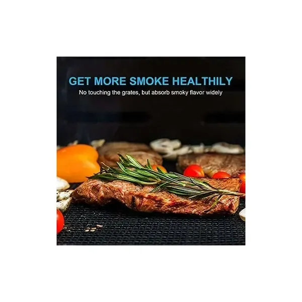 3 Pack Reusable Fibreglass Grill Mats with Non-Stick PTFE Coating for Gas, Charcoal Grills and Pellet Smokers, Black, 40 × 33 cm — image 5
