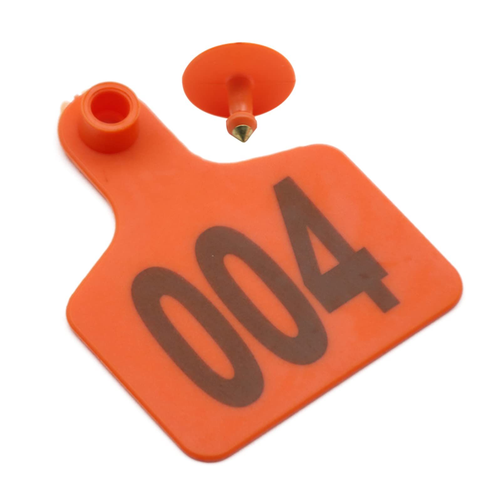 100PCS Cattle Ear Tags Numbered 001-100, Plastic Livestock Animal Ear Tag for Cows Sheep Animal Identification Earring Tagger — image 4