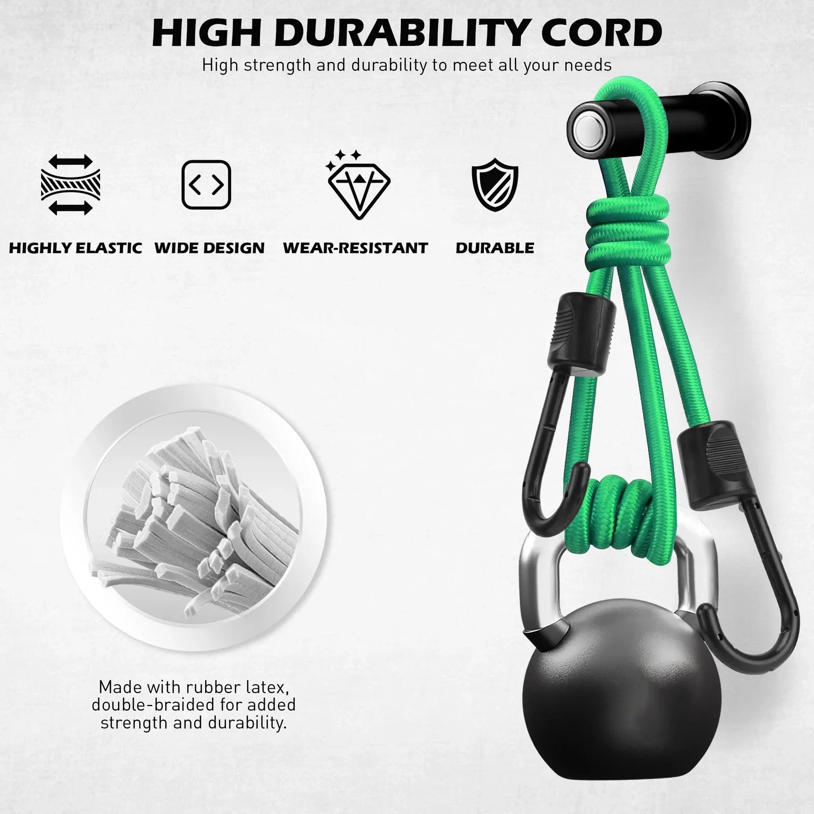 SEDY 60Pcs Bungee Cords Set Heavy Duty Tie Down Straps Camping Moving w/ Hooks โ image 5