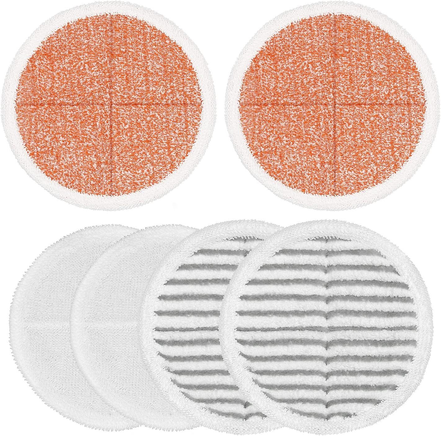6 Pack Mop Pads Replacement Compatible with Bissell Spinwave Mops 2124 2039 2037 2039A Series Steam Mop Pads or Bissell Spinwave Hard loor Cleaning Kits 2 Sot