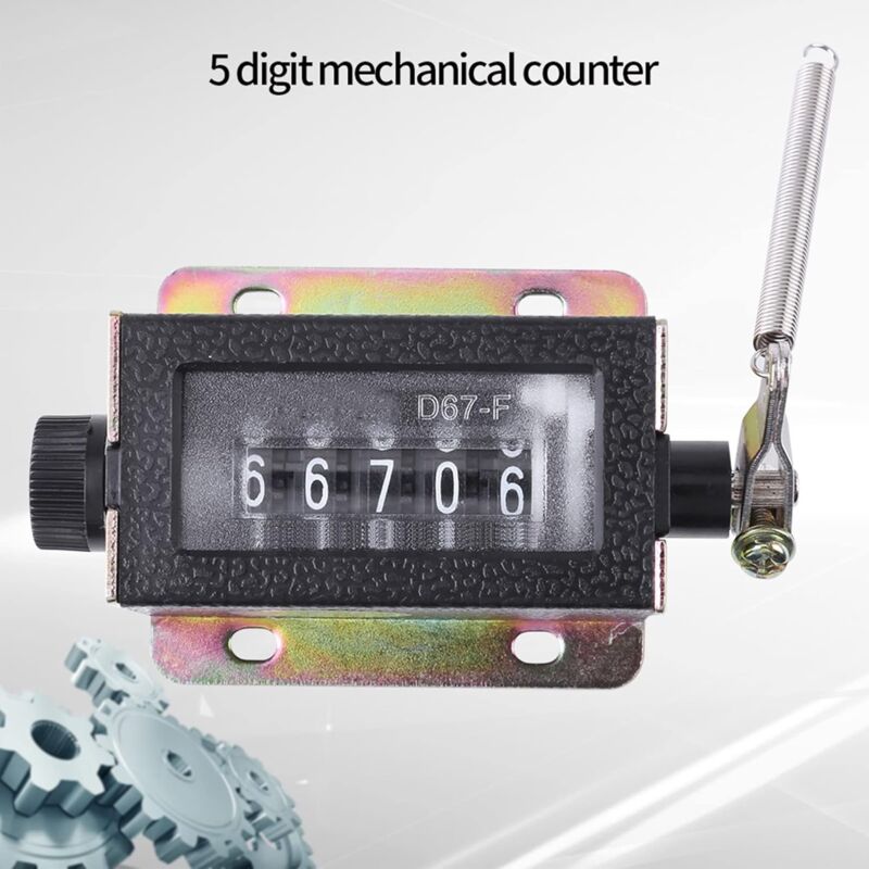 Digit Counter, Digit Display, D67‑F 5 Digit Mechanical Reset Manual Stroke Tally Counter — image 2