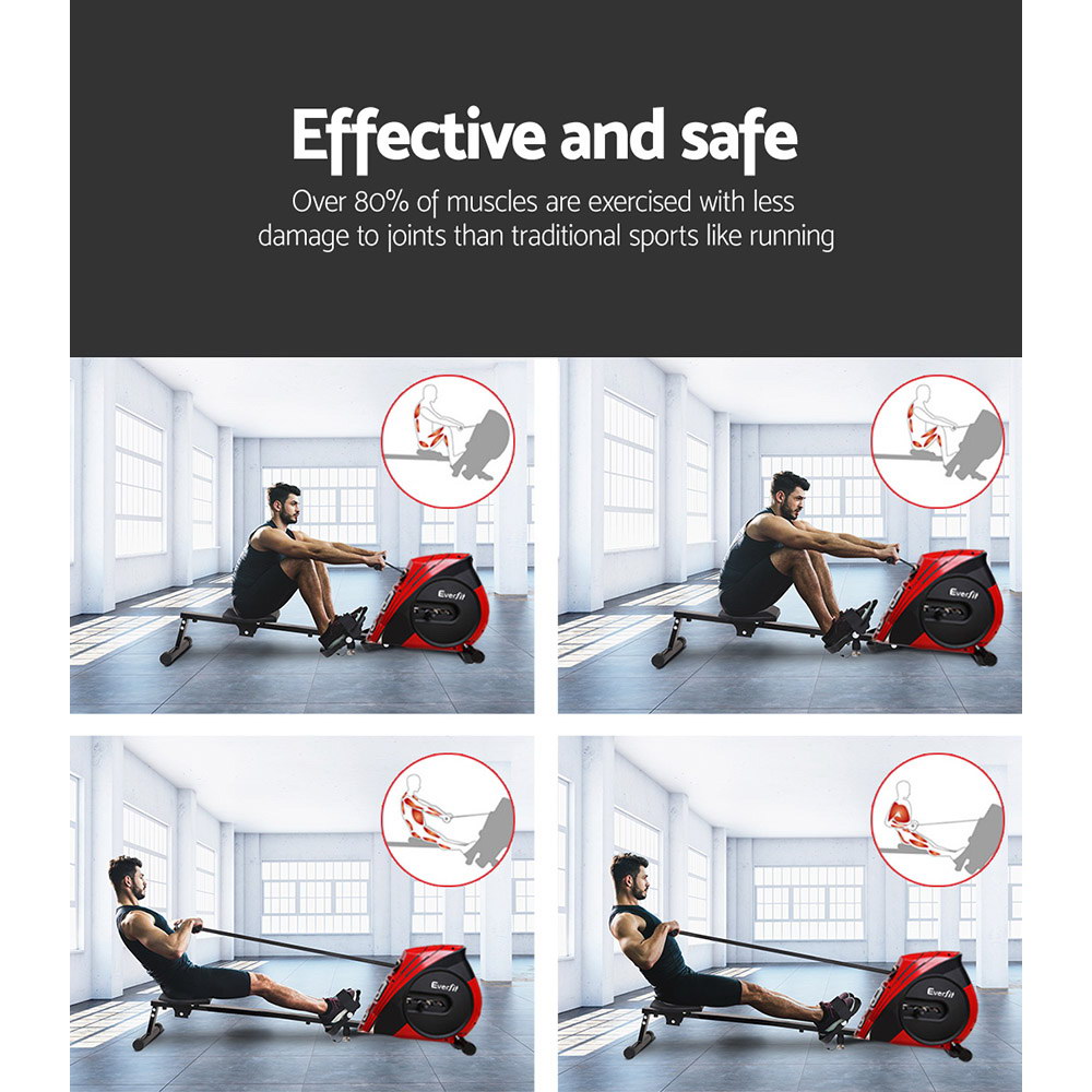 Everfit Rowing Machine Rower Elastic Rope Resistance Fitness Home Cardio โ image 4
