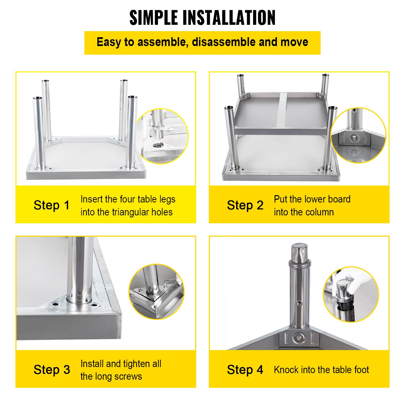 Grill Stand Table with Adjustable Storage Undershelf — image 6