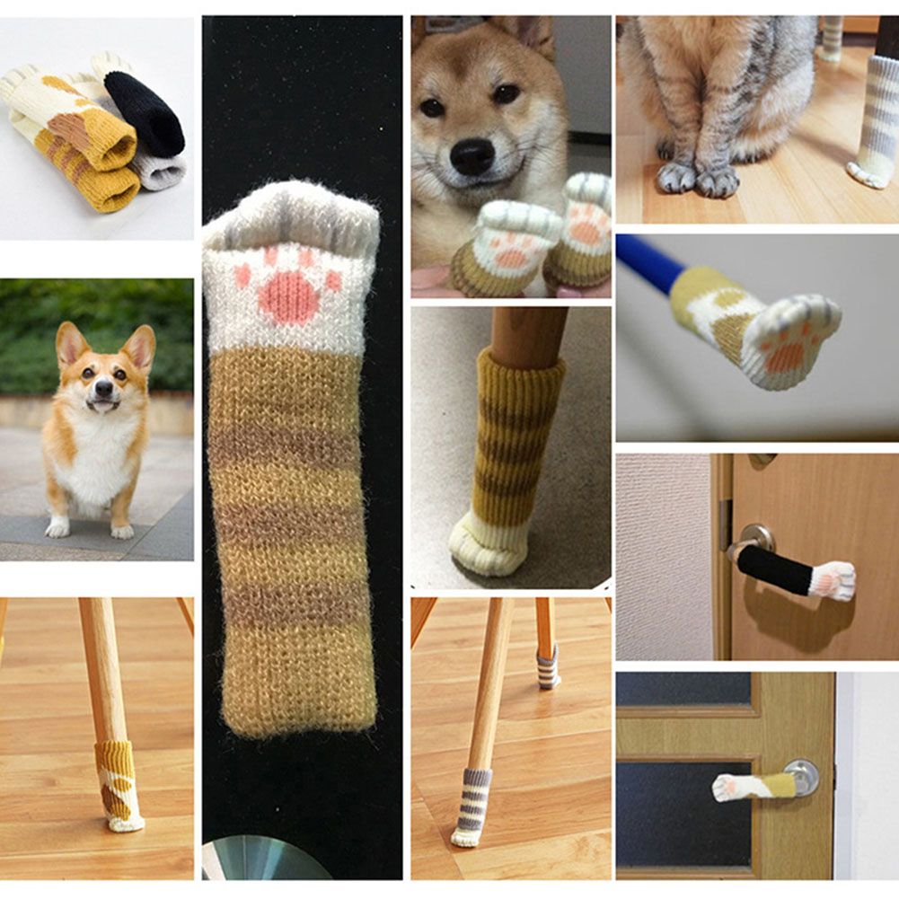 16Pcs Chair Covers Cat Paw Chair Covers Chair Leg Covers Cute Cat Foot Shaped Furniture Feet Covers Chair Leg Floor Protectors — image 2