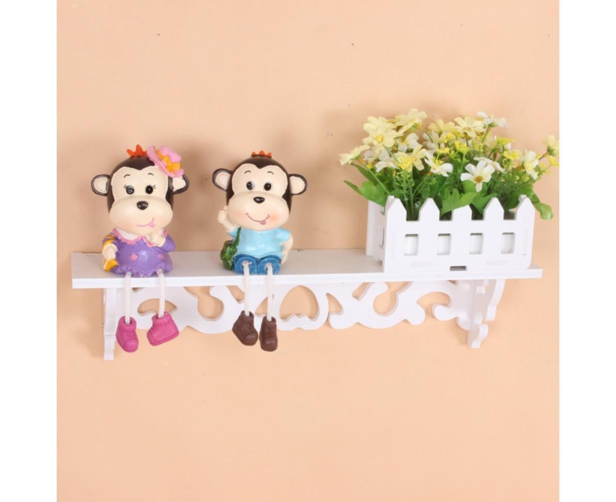 Modern White Floating Wall Mounted Display Storage Shelf Home Living Room Decor-White S — image 4