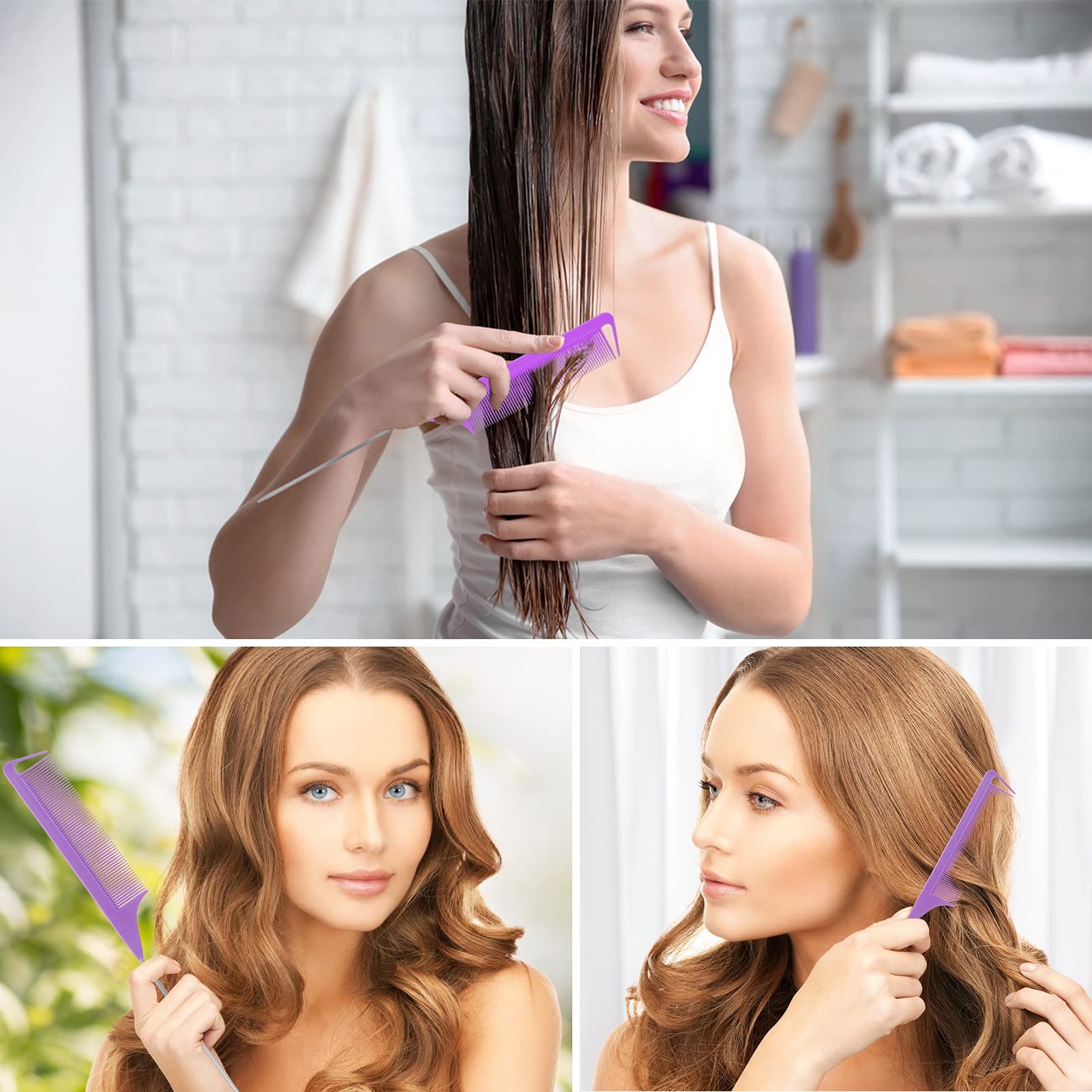 Steel Pin Rat Tail Women Hair Combs — image 4