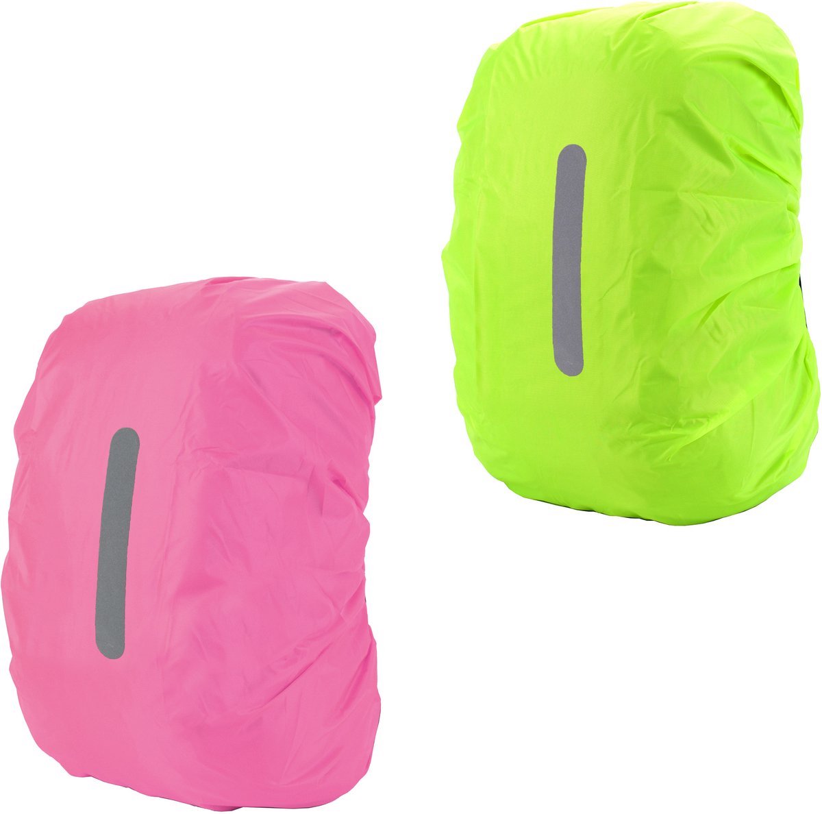 2-Piece Waterproof Backpack Cover - Reflective Rain Cover Backpack - 30 to 40 Liters - Waterproof Backpack Rain Cover - Reflective Backpack Covers in Polyester