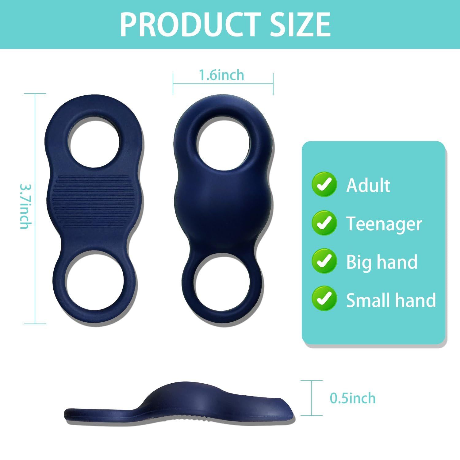 2 Pack Soft Silicone Baseball&Softball Thumb Guards for Shock Absorption, Blister Prevention, Bat Sting Reduction for Swing Training (blue) — image 5