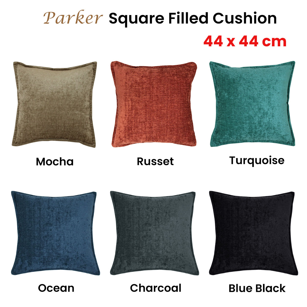 Jason Parker Turquoise Square Filled Cushion 44 × 44 cm — image 2