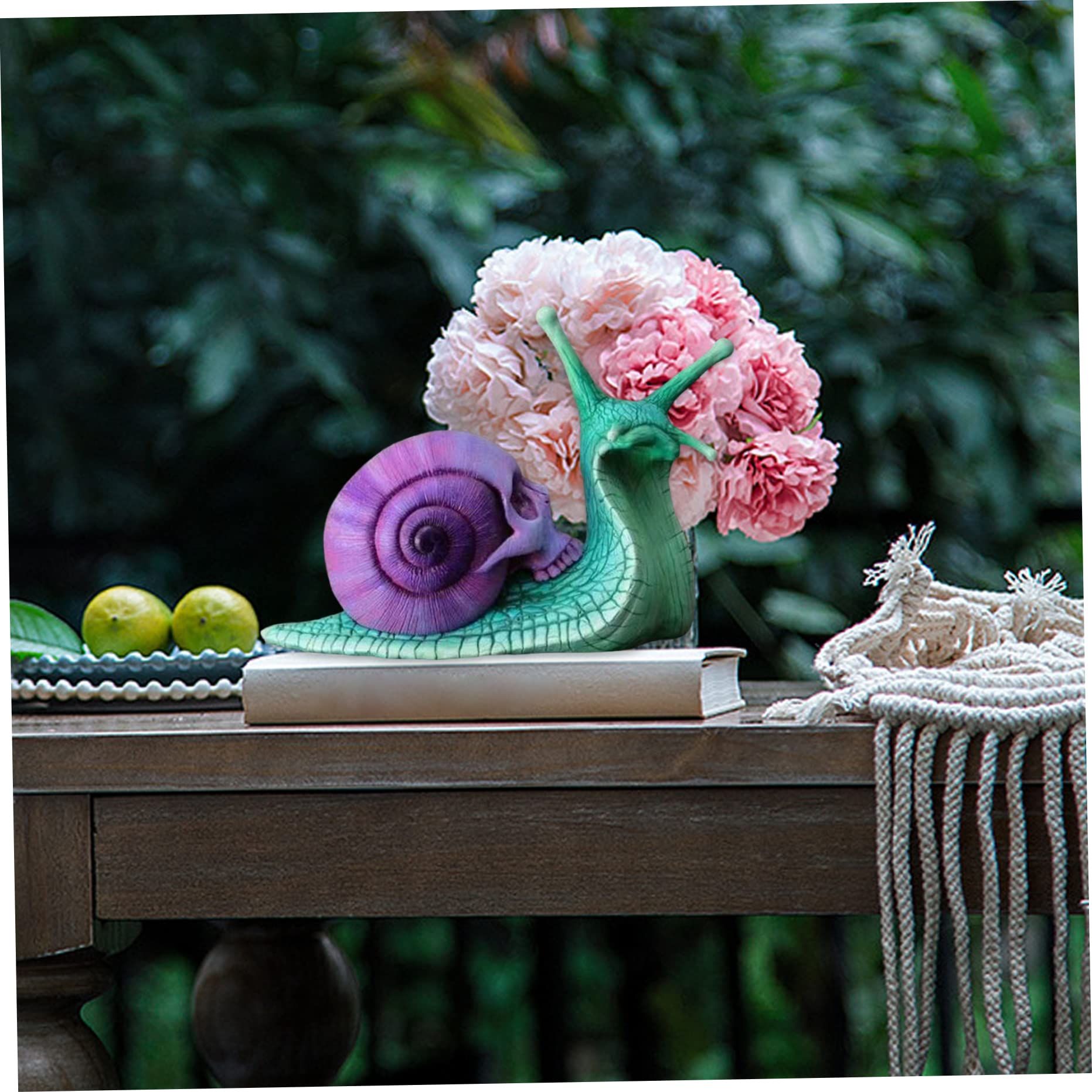 Halloween Scary Snail Sculptures,Garden Home Decoration Model Yard Lawn Figurine Outdoor Housewarming Decor — image 5