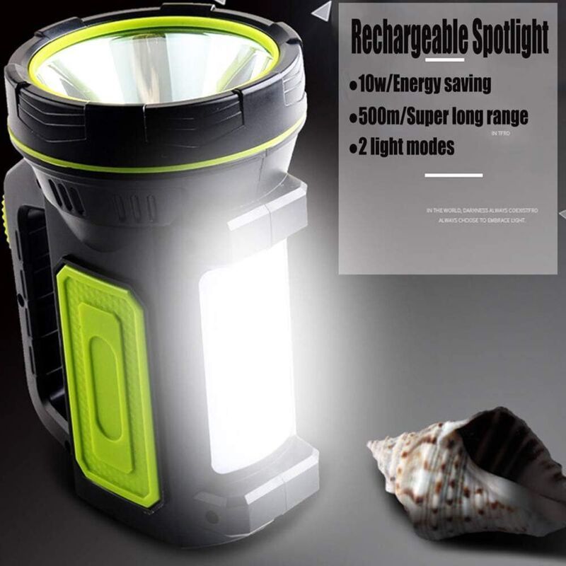 USB Rechargeable LED Flashlight with Side Light, Waterproof Emergency Torch — image 3