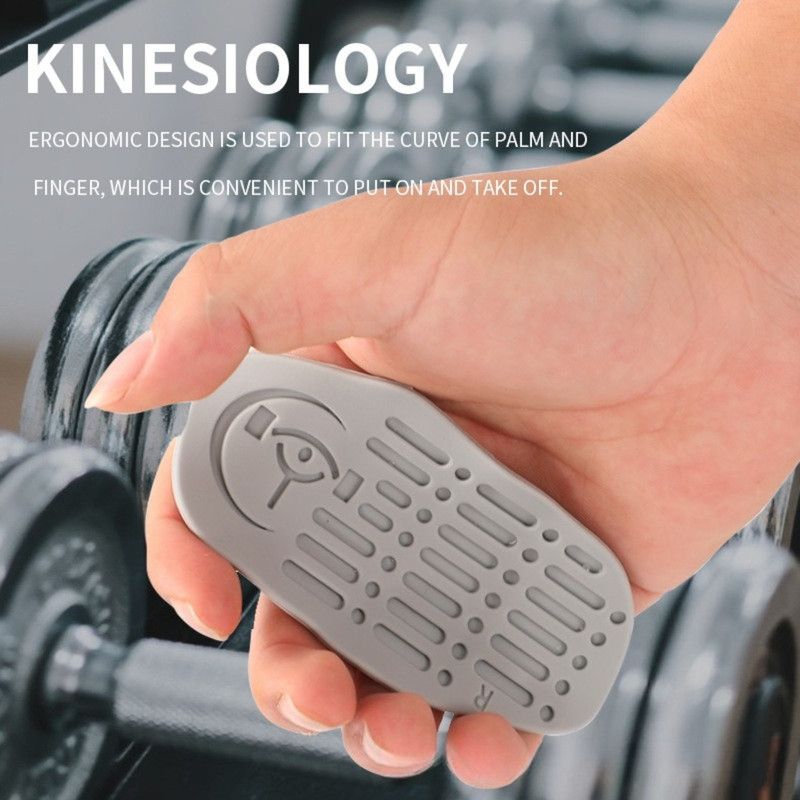 Silicone Fitness Palm Guards, Anti-Slip Lifting Palm Pads, Blister Prevention Grips (1 Pair)—Black — image 2