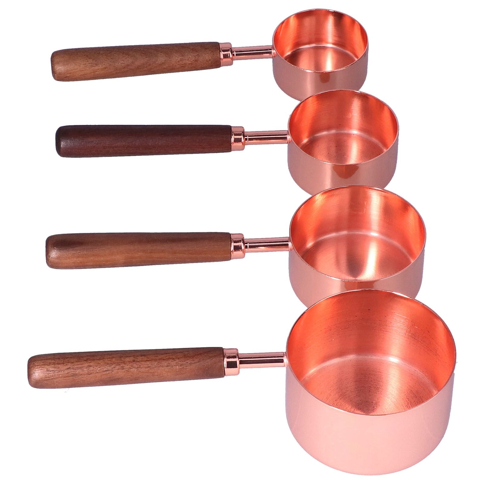 4Pcs Measuring Cups and Spoons Set with Copper Plated Handle Baking Tool for Kitchen โ image 2