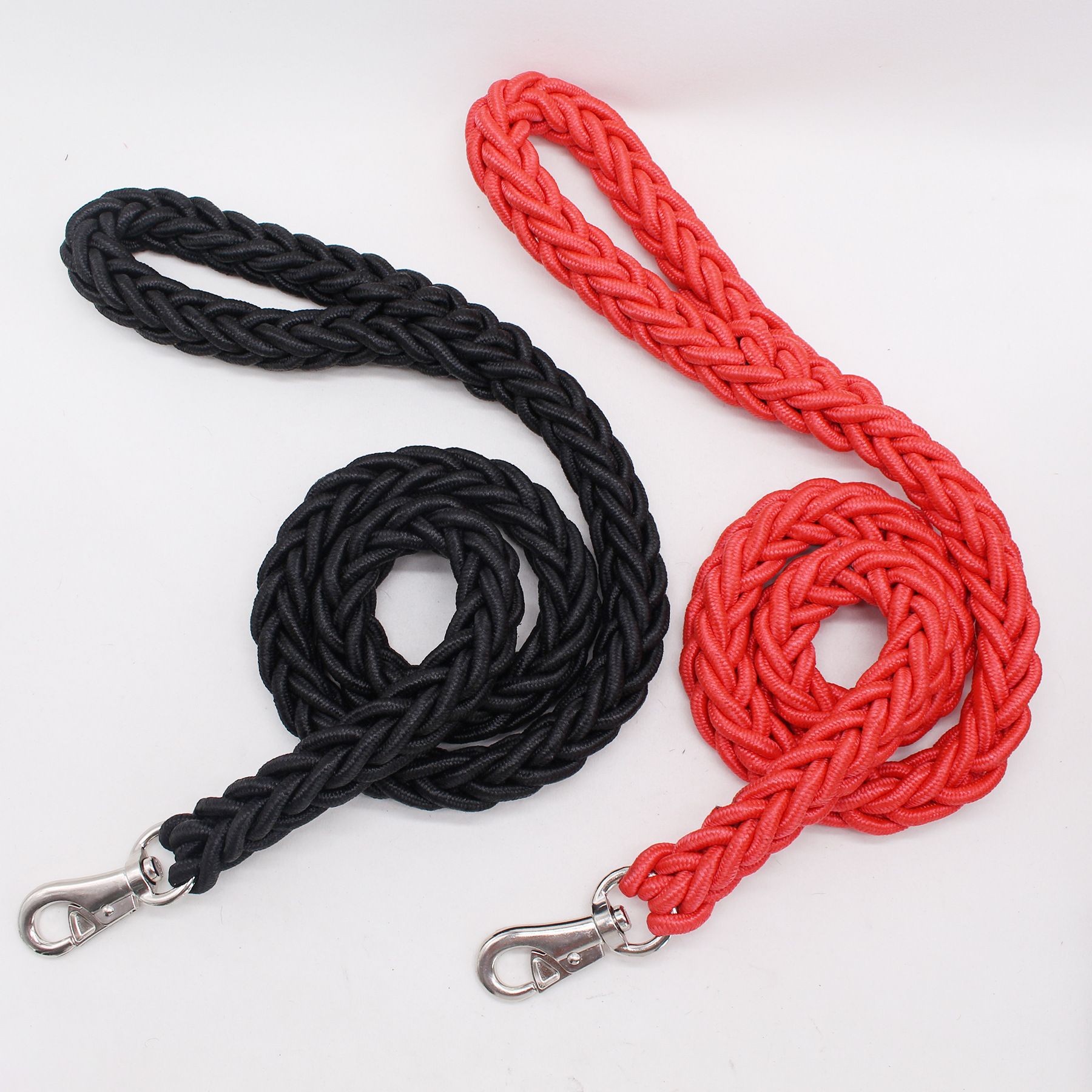 Nylon Dog Leash 8 Strand Braided Pet Walking Rope Purple Xl-rope length 1.3m thick 3.0cm โ image 2