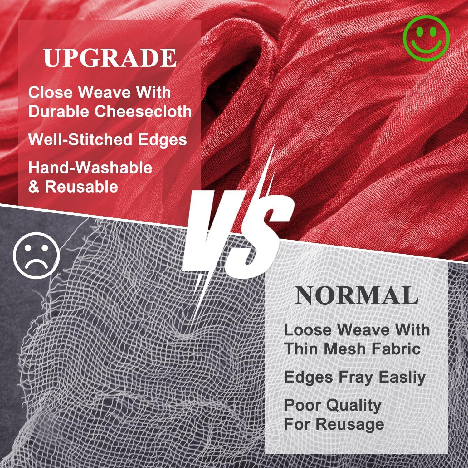 Cheesecloth Table Runner Christmas 10FT Red Boho Gauze Fall Cheese Cloth Table Runner for Party Long Rustic Sheer Table Runners for Baby Bridal Shower Wedding — image 4