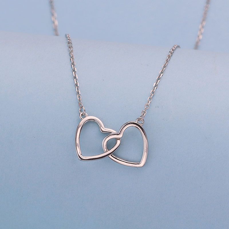Bling Jewelry Floating Open Heart Pendant Necklace For Women For Girlfriend .925 Sterling Silver With Chain — image 5