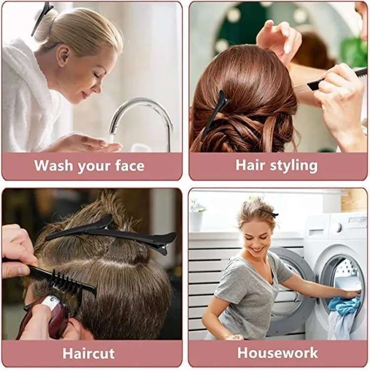 10x Professional Hair Clips for Salons & Home Use, Black โ image 5