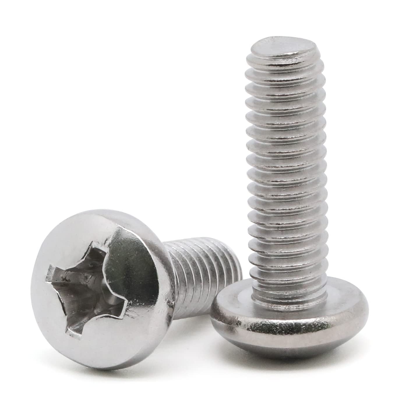 8-32 × 1/2" (1/4" to 3" Available) Pan Head Machine Screws, Full Thread, 304 Stainless Steel 18-8, Pack of 100 — image 3