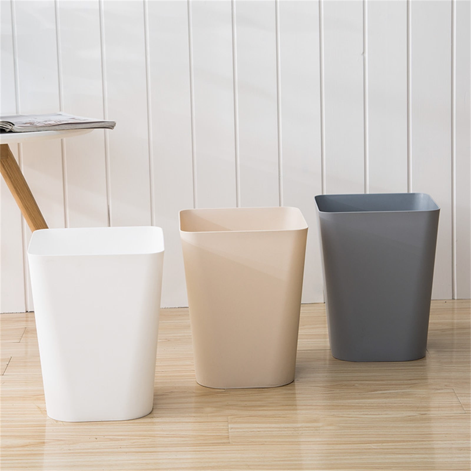 1.6 Gallon Small Trash Can, Heavy Duty Bathroom Wastebasket, Plastic Garbage Can for Kitchen Office Bathroom (White/1 Pcs) 7.48x9.13 7.48" x 9.13" Black β image 6
