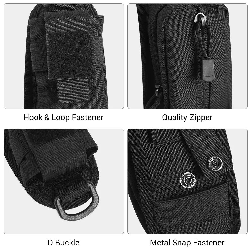 Shoulder Strap Bag Backpack Sundries Pouch Molle Accessory Pouch Tactical Additional Bag Multifunctional EDC - Khaki — image 5