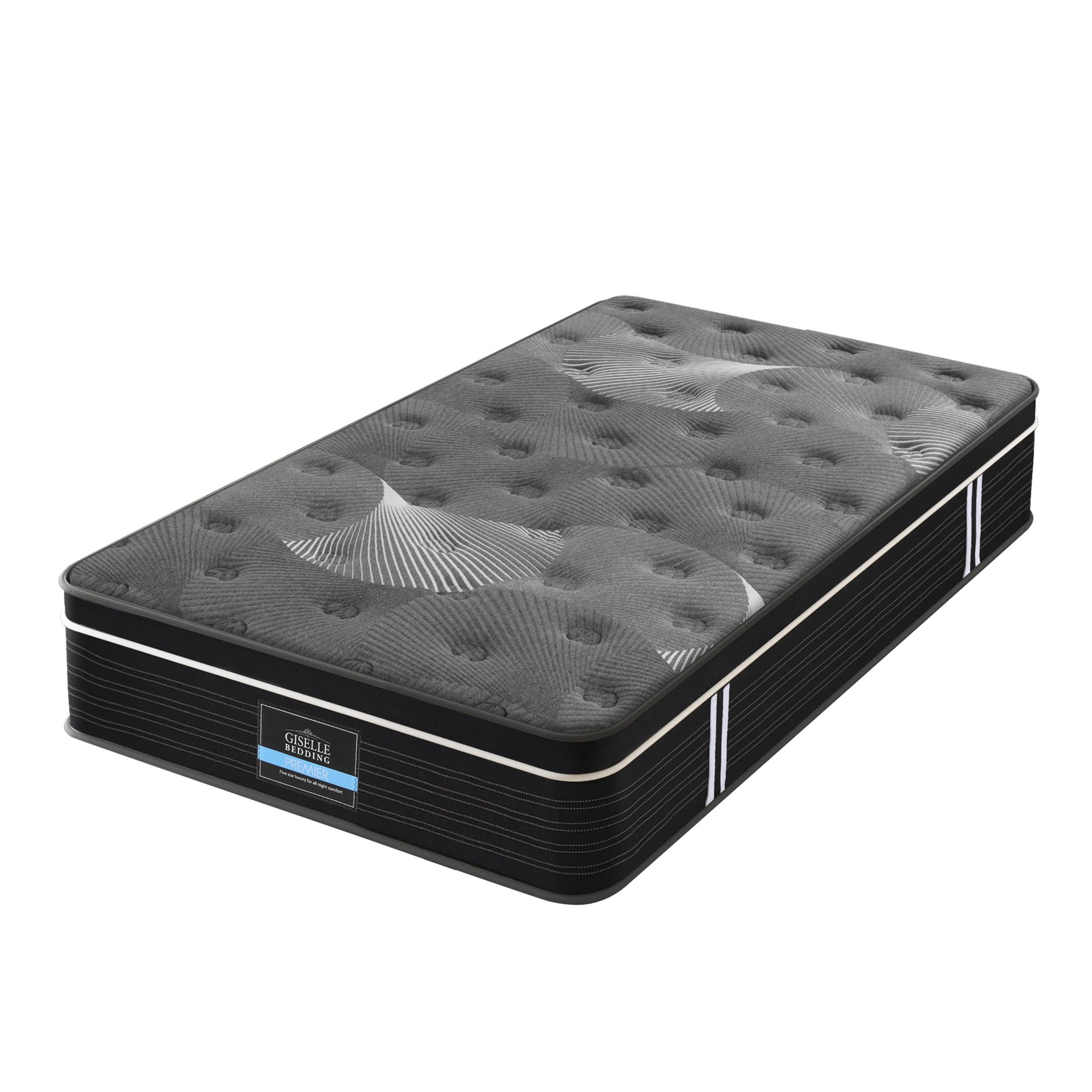 Giselle Bedding Single Mattress 35cm Euro Top with Graphene Cooling Comfort Medium Firm — image 2