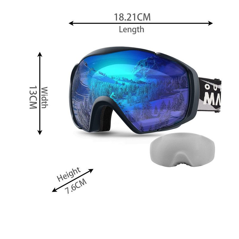 OutdoorMaster Ski Goggles with Cover Snowboard Snow Goggles OTG Anti-Fog -100% UV Protection-OM-18 — image 3