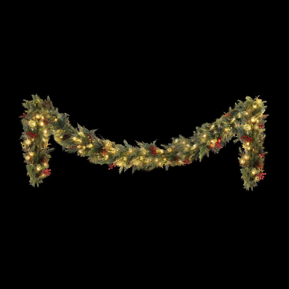Jingle Jollys 3M Christmas Garland Pre-lit LED with Pine Cones Xmas Decor Green β image 3