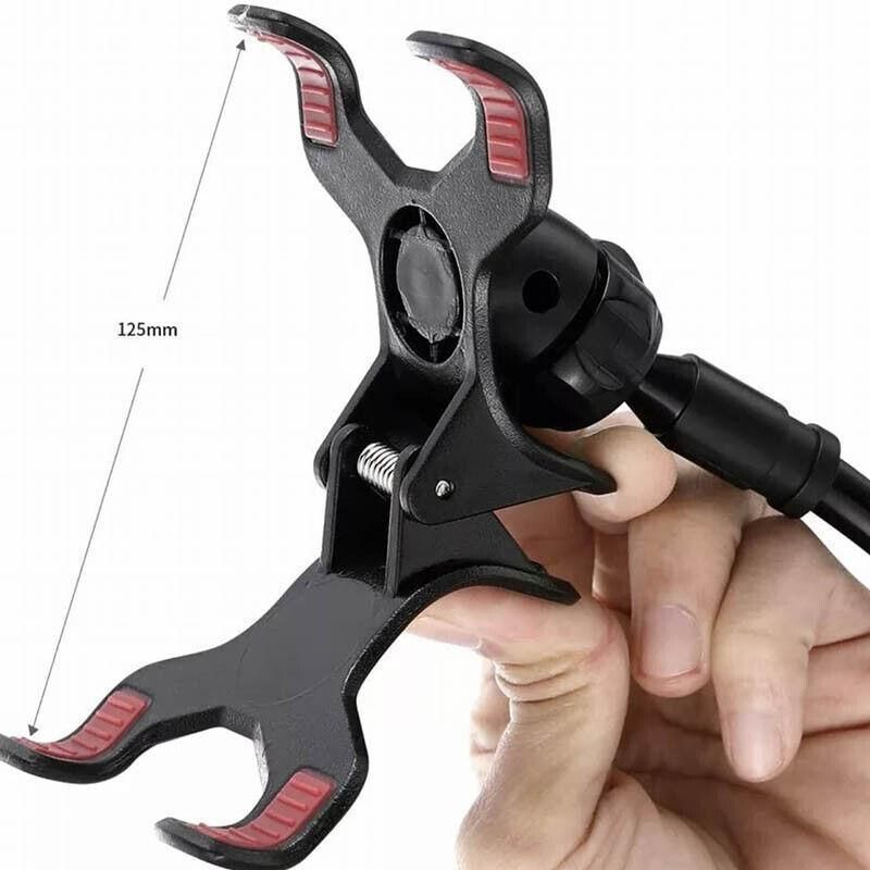 Adjustable Flexible Phone Tablet Holder with Clamp for Bed Desk Mount Use - Blue — image 4