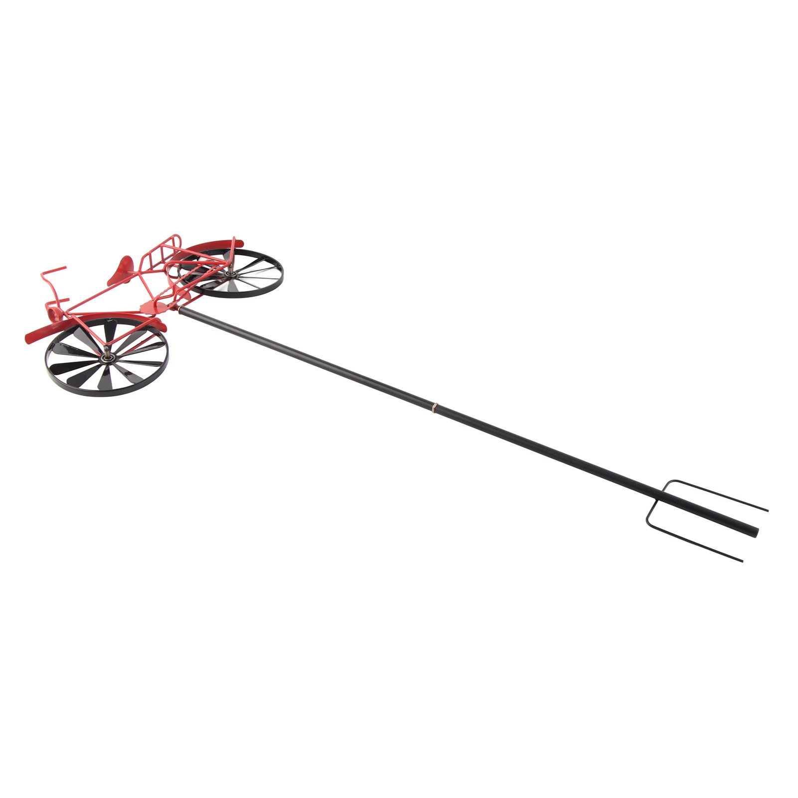 Bike Wind Spinners Vintage Bicycle Metal Wind Spinner Vintage Style Stake Decoration for Yard Garden Red — image 6