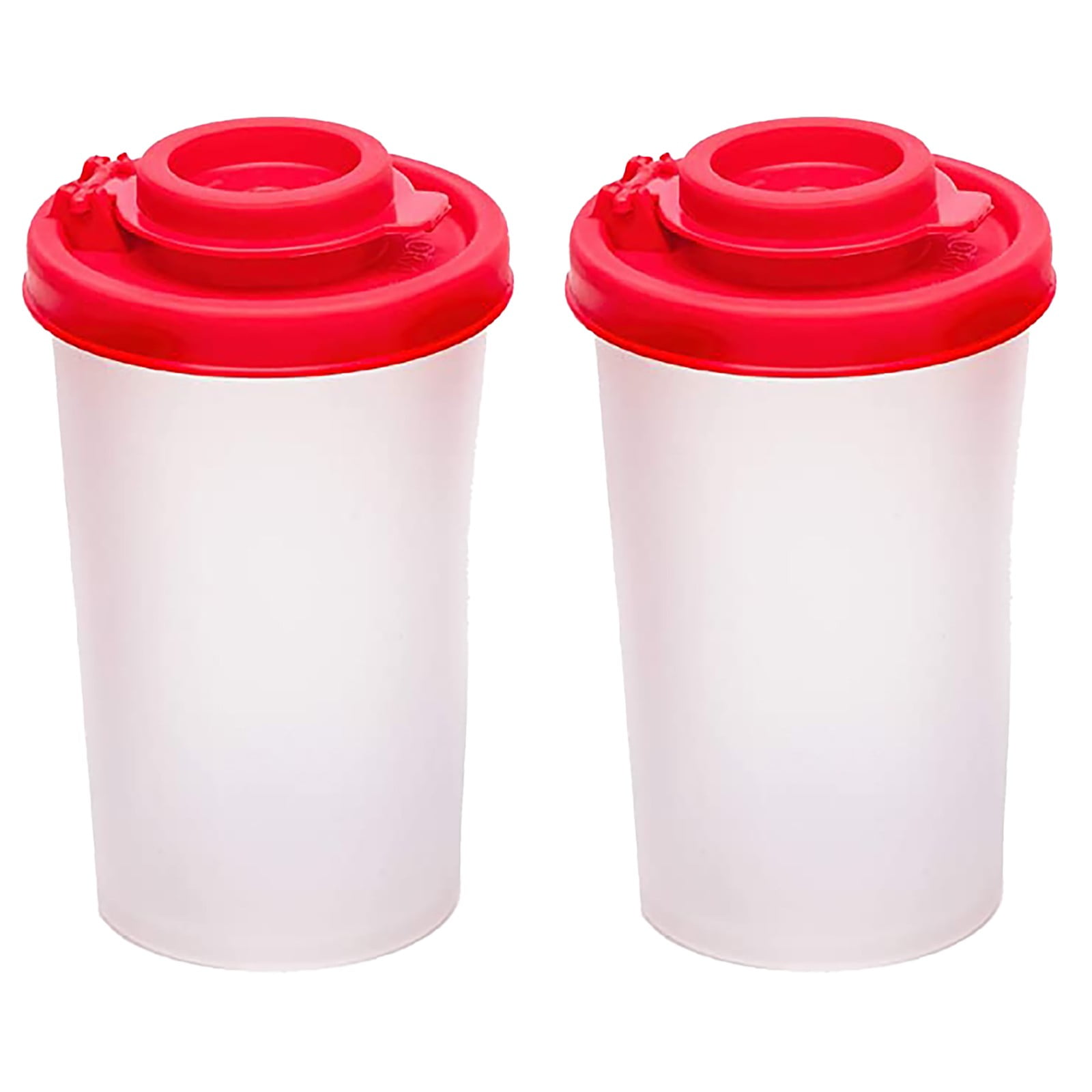 2 Pieces Salt And Pepper Shakers Moisture Proof, Plastic Salt Shakers, Salt Shaker To Go Camping Picnic Outdoors Kitchen Lunch Boxes, Red