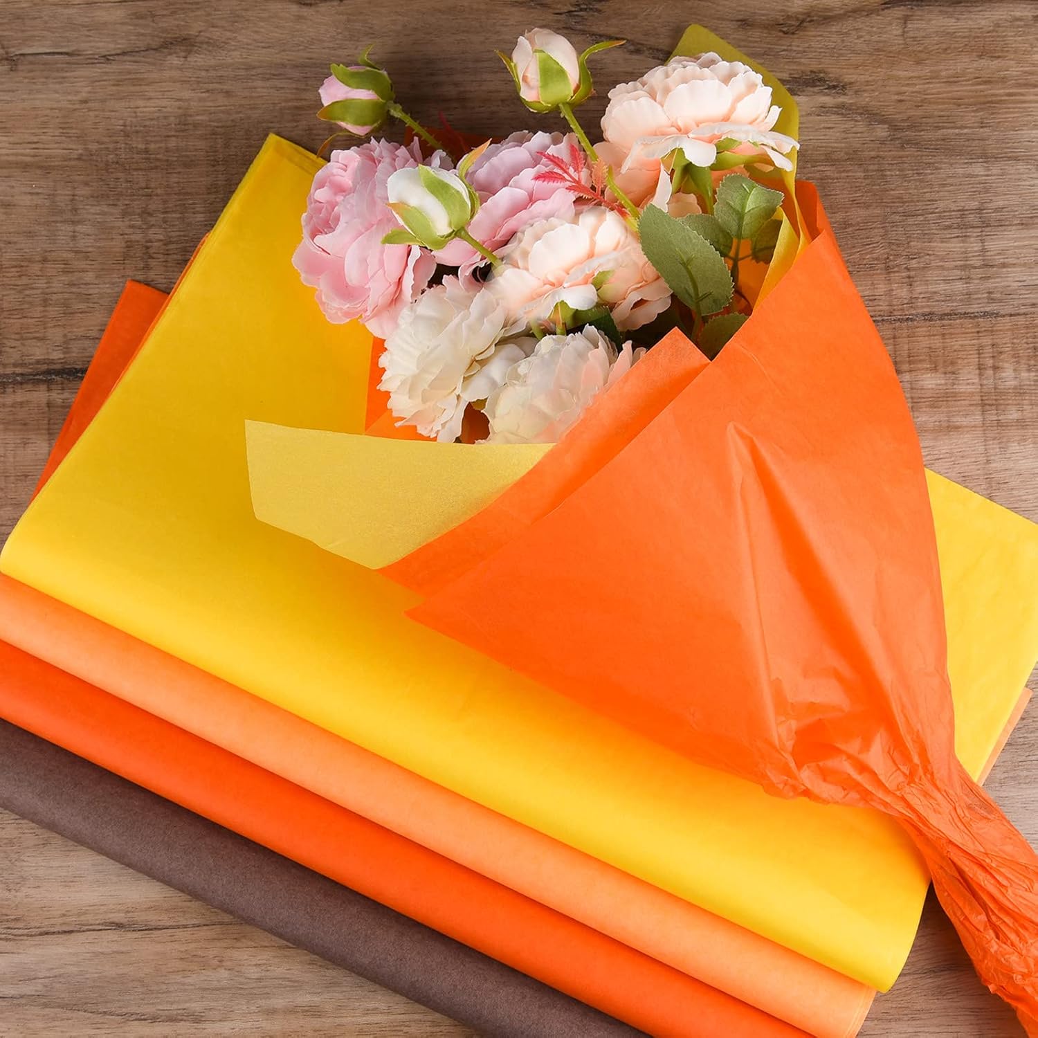 60 sheets of tissue paper autumn wrapping paper bulk multicoloured craft paper crafts for Thanksgiving harvest birthday party do-it-yourself and craft โ image 6
