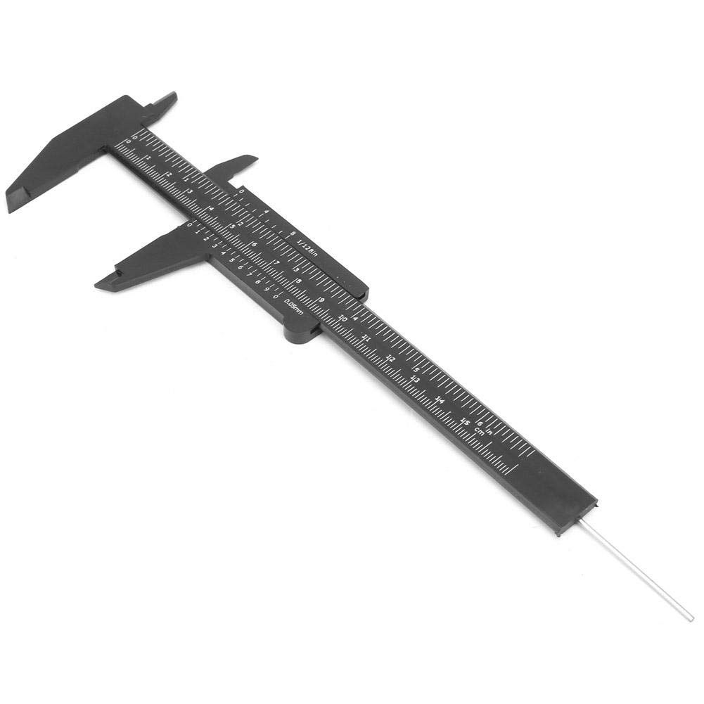 Mini Plastic Caliper High Accuracy Double Rule Scale Measuring Tool Rectangular Vernier Caliper Fast Read Sliding Gauge Ruler