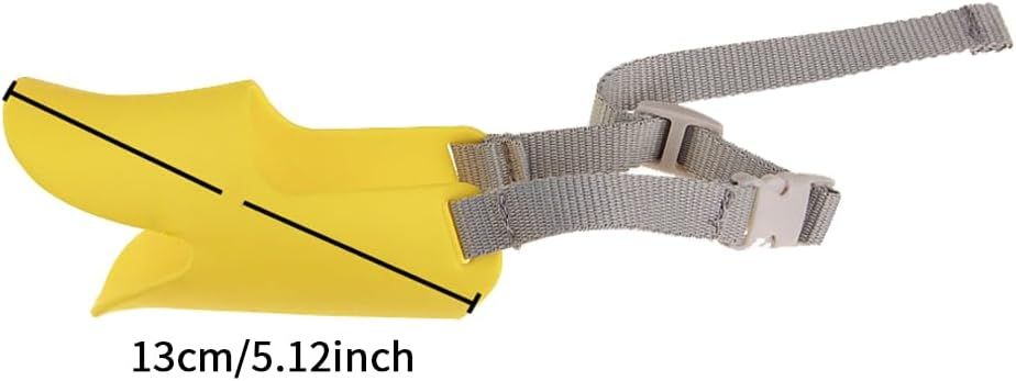 Dog Muzzle,Anti Bite Duck Mouth Shape DogMouth Covers,Soft Duck Silicone Mouth Cover with Adjustable Strap,Small Medium Dogs Muzzle Mask to Prevent — image 2