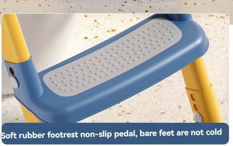 children's toilet trainer, toilet assistance ladder, portable toilet seat, PVC cushion, foldable design, anti-slip, splash-proof, potty training seat, toddler โ image 6
