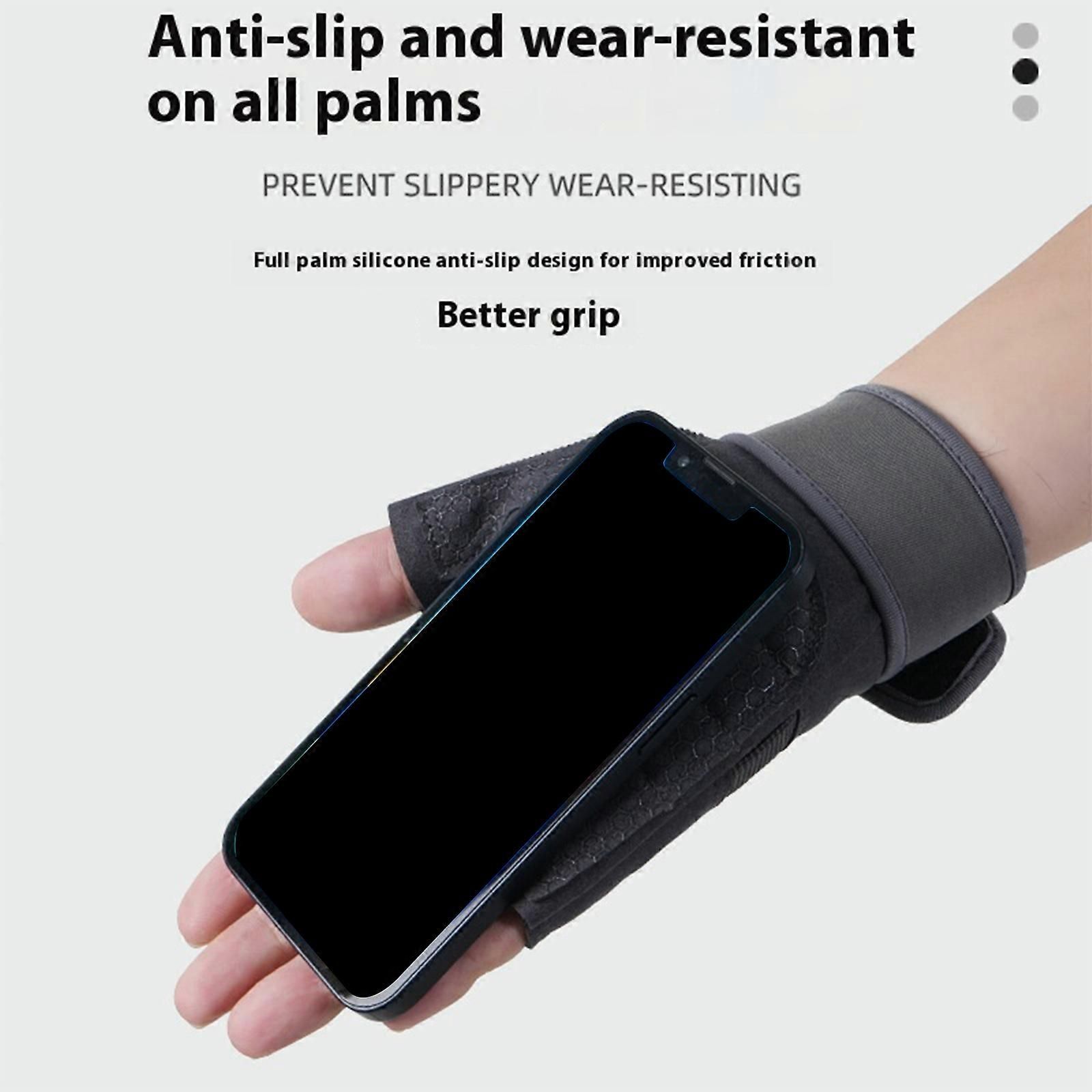 Half-Finger Breathable Workout Gloves – Non-Slip Gym Gloves for Fitness, Cycling, Climbing & Training - Black L — image 5