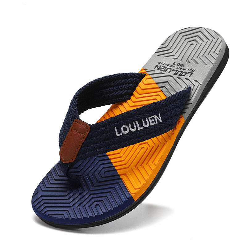 Men's Flip Flops with EVA-PVC Dual Sole, Blue for Comfort & Style for Summer Beach & Daily Wear(44)
