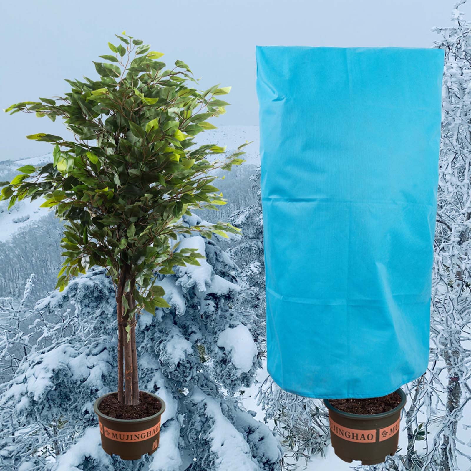 Plants Covers Freeze Protection, Frost Blankets with Drawstring, Winter Plants Protection Covers for Outdoor Plants Potted Shrubs M — image 2
